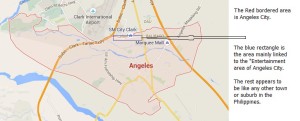 Angeles City map with Fields Insert included