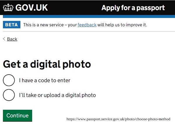 Digital Photo UK passport