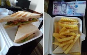 BLT and Fries for 100 pesos