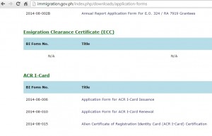 Philippines BI Forms