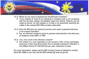 Philippines Tax Evasion and Rewards