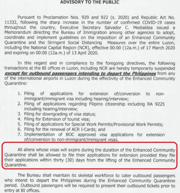 Philippines visa Extensions during COVID19 Philippines Information